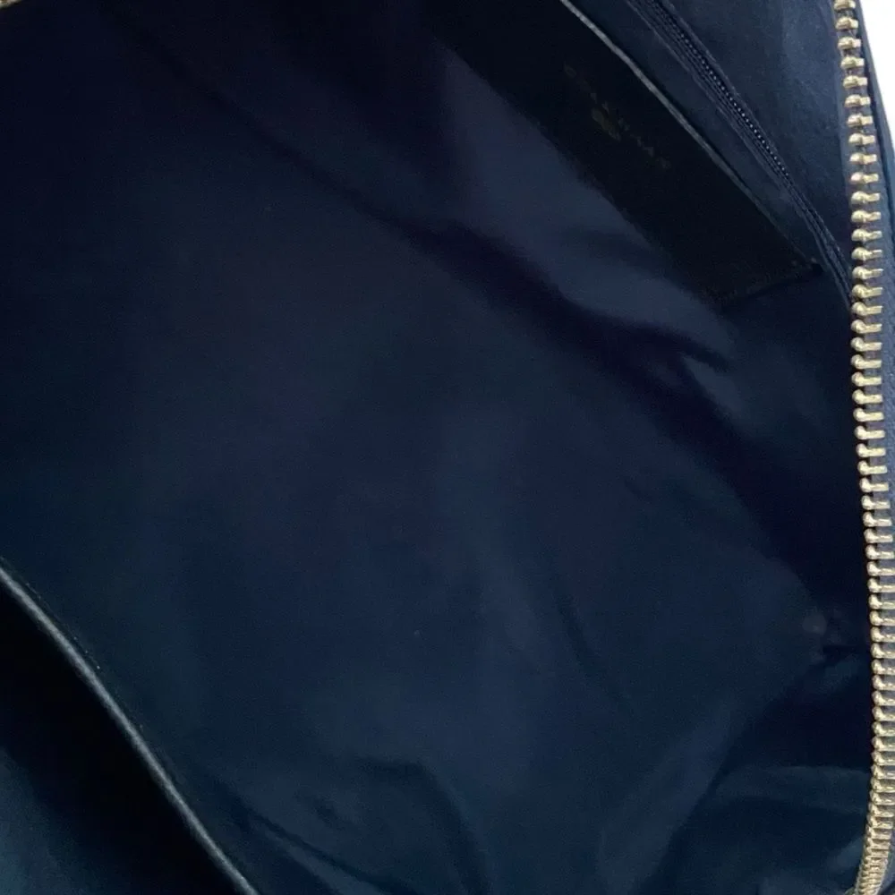 Vintage Cole Haan Blue Satchel/Crossbody with Black Trim & Gold Hardware in OS